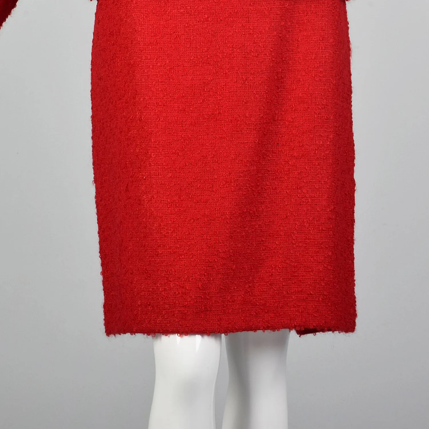 1960s Pierre Cardin Red Wool Skirt Suit