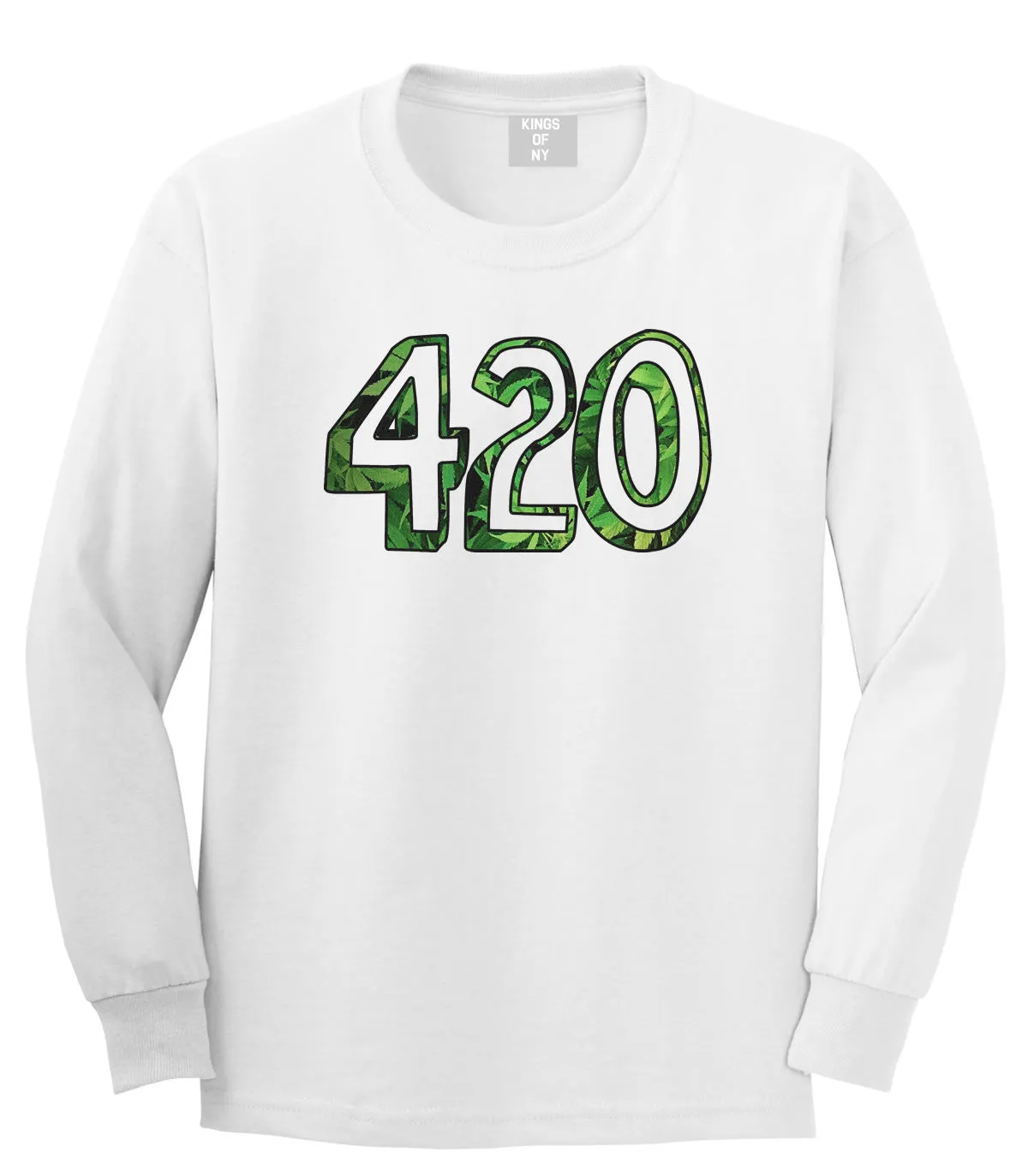 420 Weed Marijuana Print Boys Kids Long Sleeve T-Shirt