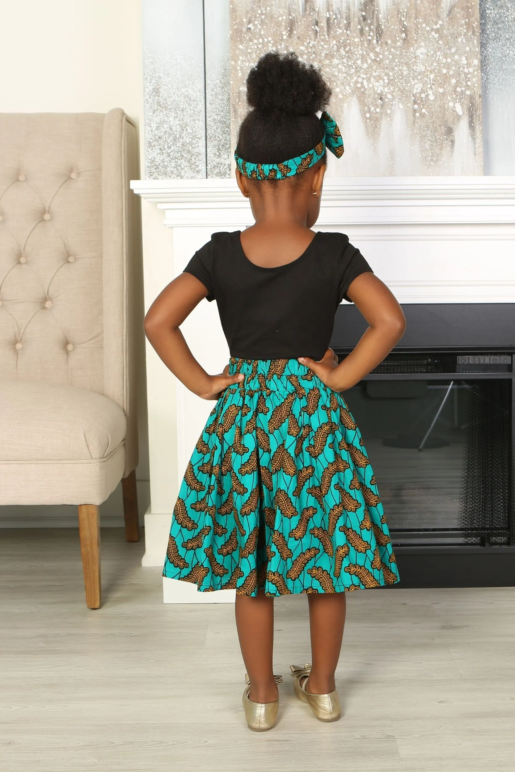 ABBY AFRICAN PRINT GIRLS' SKIRT