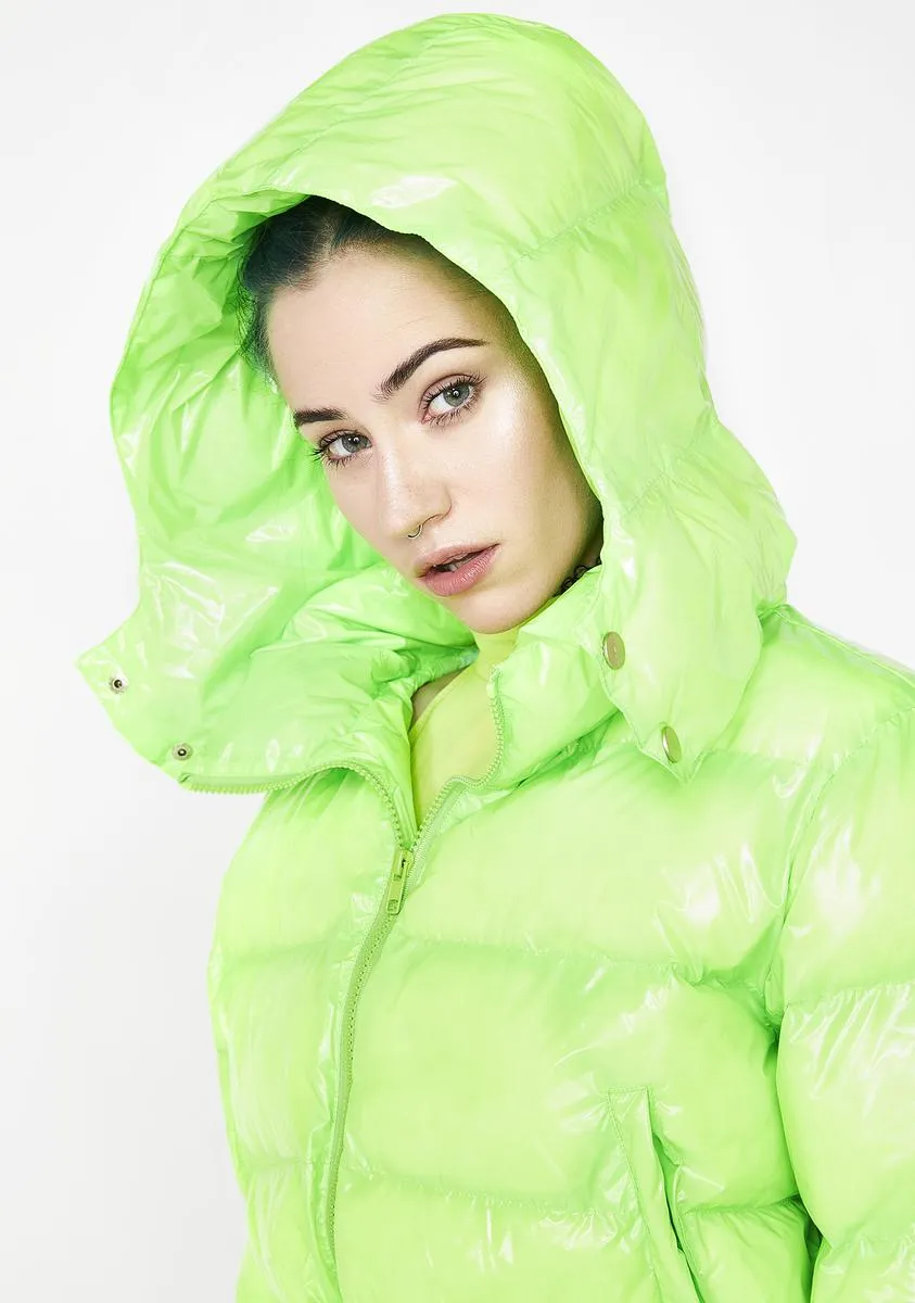 Acid Limelight Puffer Jacket