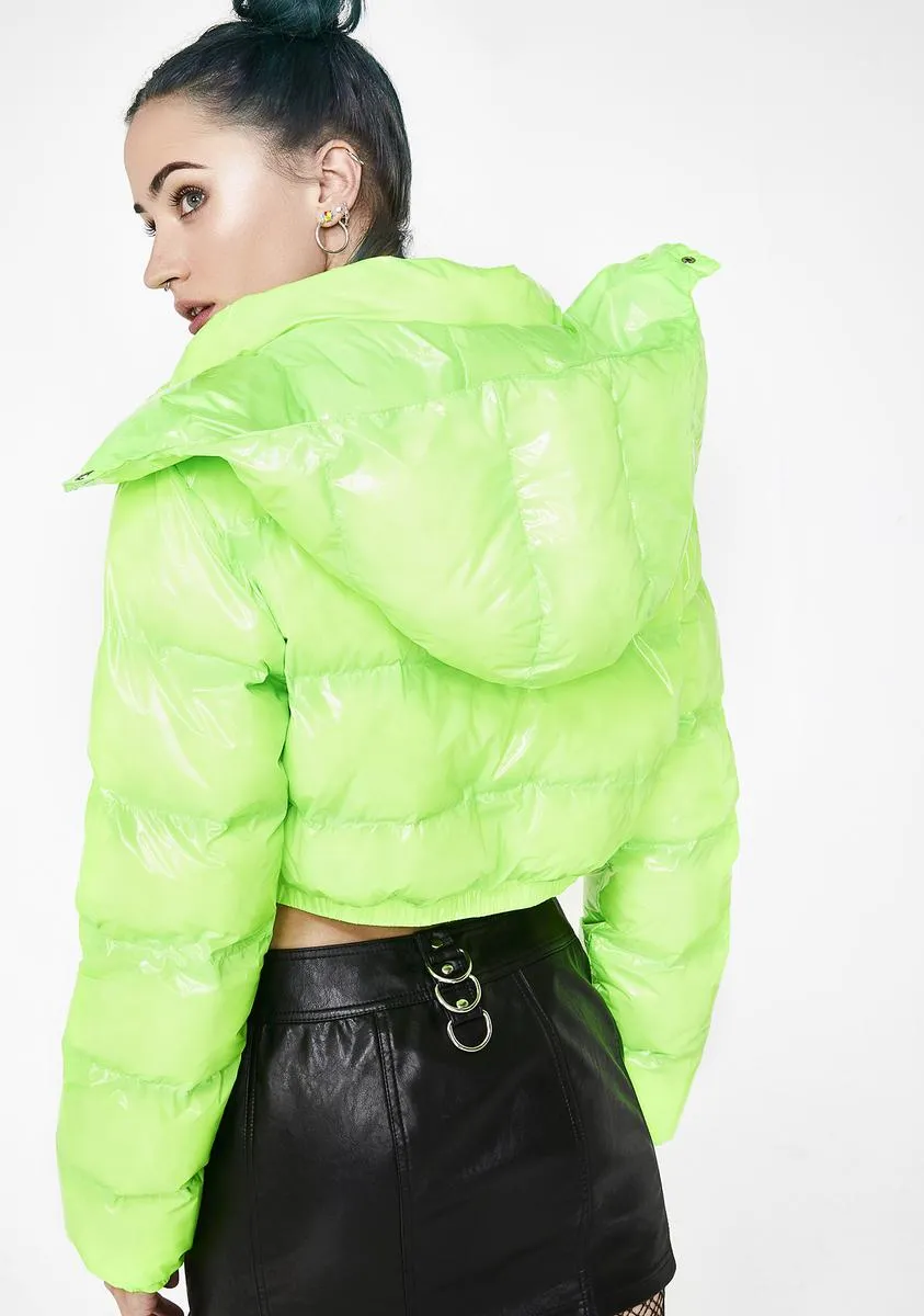 Acid Limelight Puffer Jacket