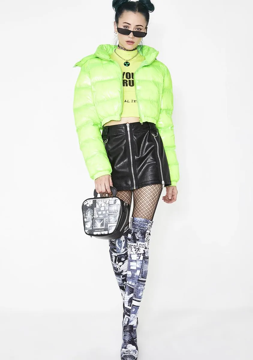 Acid Limelight Puffer Jacket