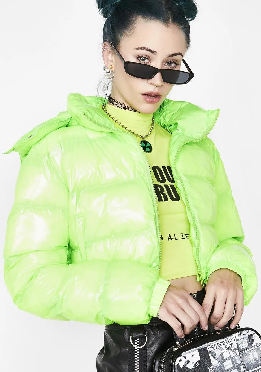 Acid Limelight Puffer Jacket