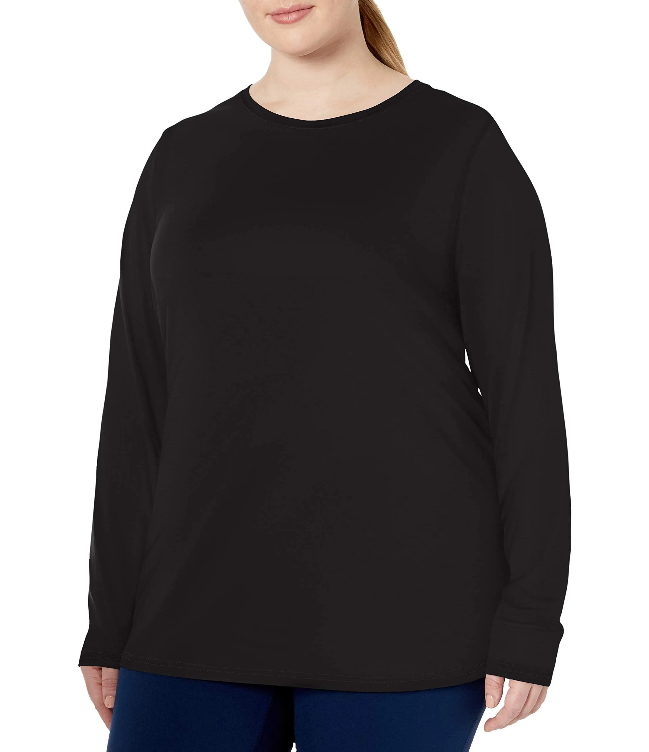 Amazon Essentials Women's Tech Stretch Long-Sleeve T-Shirt (Available in Plus Size)