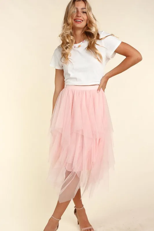 Asymmetrical Tulle Skirt