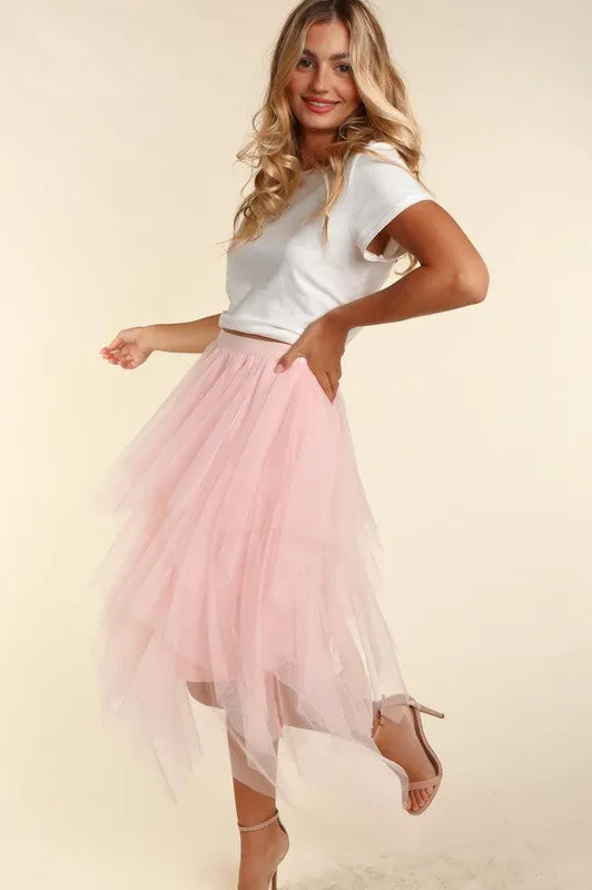 Asymmetrical Tulle Skirt