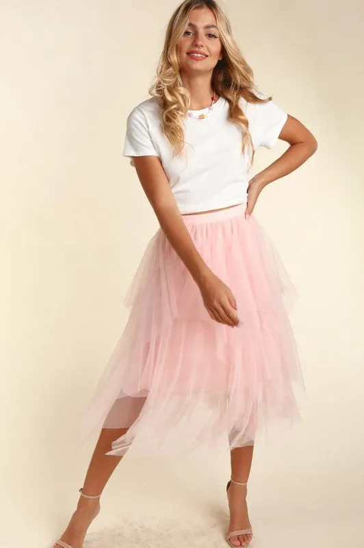 Asymmetrical Tulle Skirt