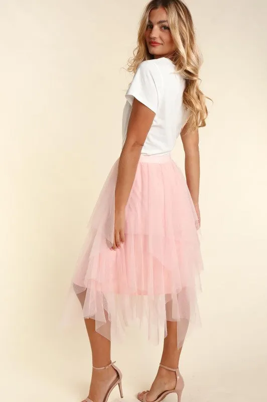 Asymmetrical Tulle Skirt