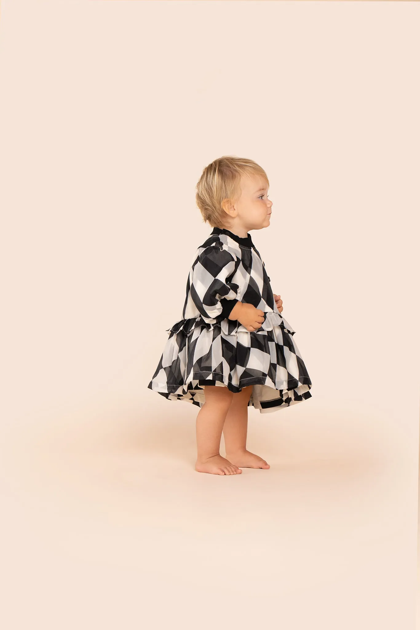 Baby Terry and Organza Dress l Black