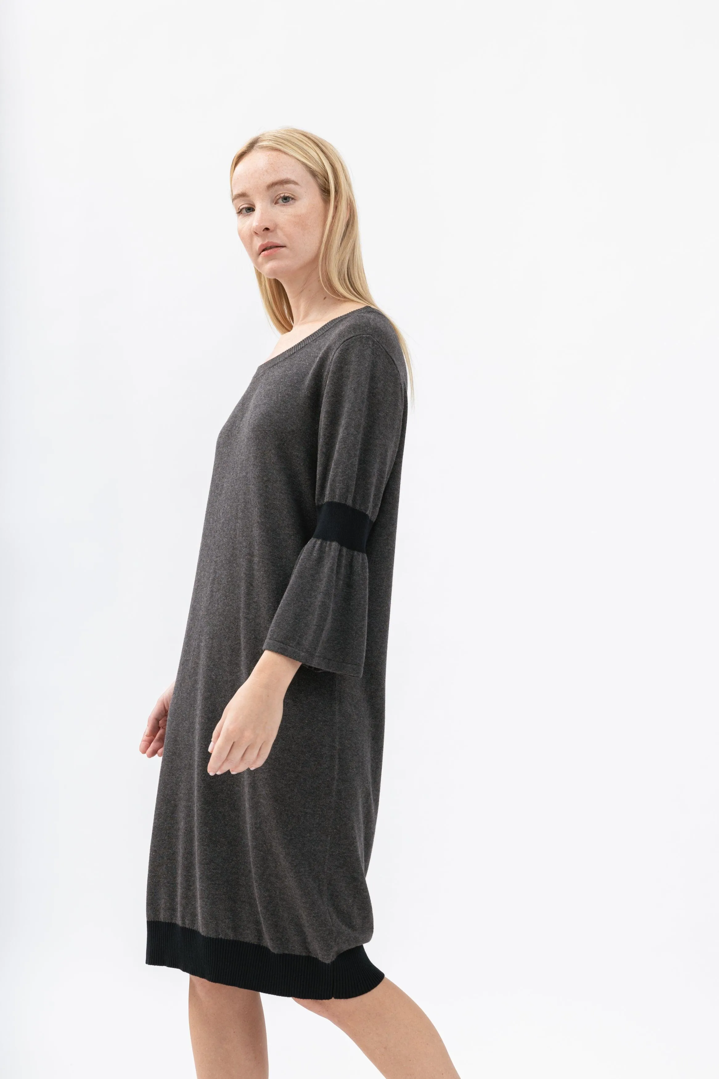 Bamboo Color Block Knitted Dress