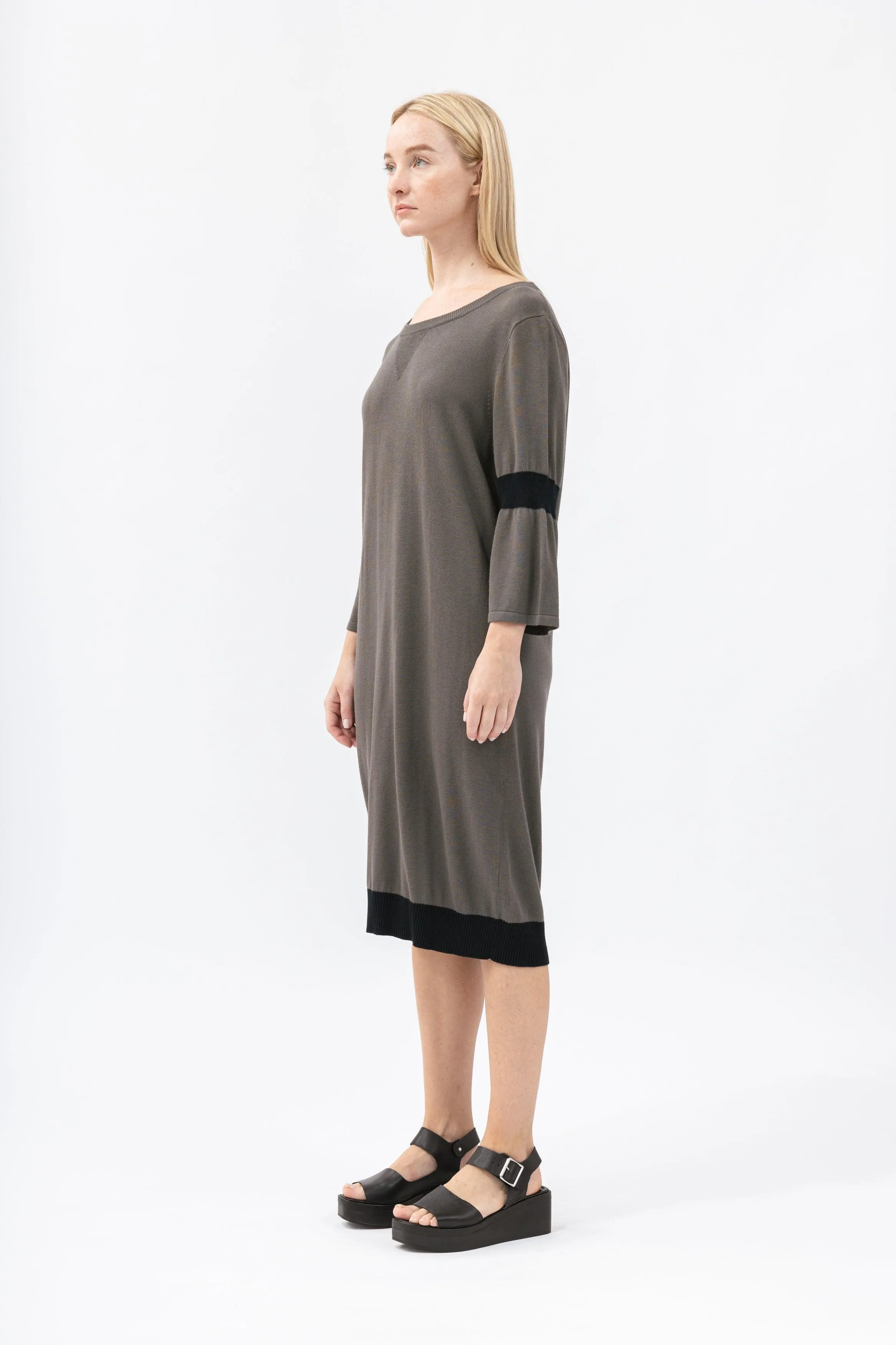 Bamboo Color Block Knitted Dress