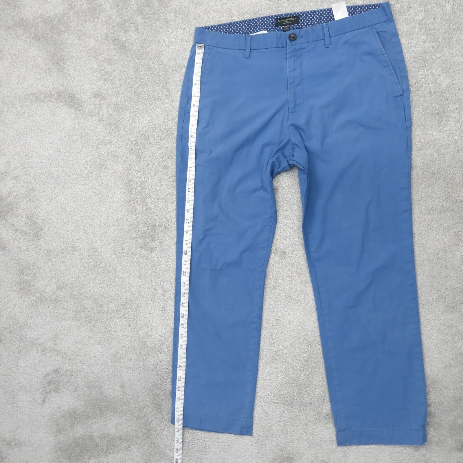 Banana Republic Mens Straight Leg Aiden Chino Pant Mid Rise Blue Size W35XL30