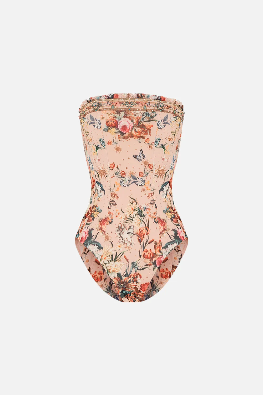 BANDEAU BODYSUIT WITH FRILL ROSE GARDEN REVOLUTION