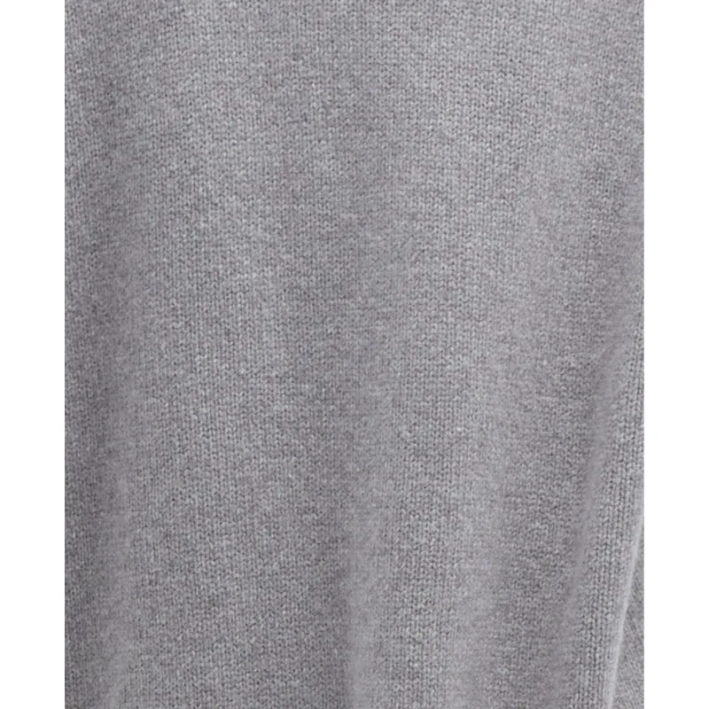 Barbour Beatrix Knitted Ladies Roll Neck Dress - Grey Marl