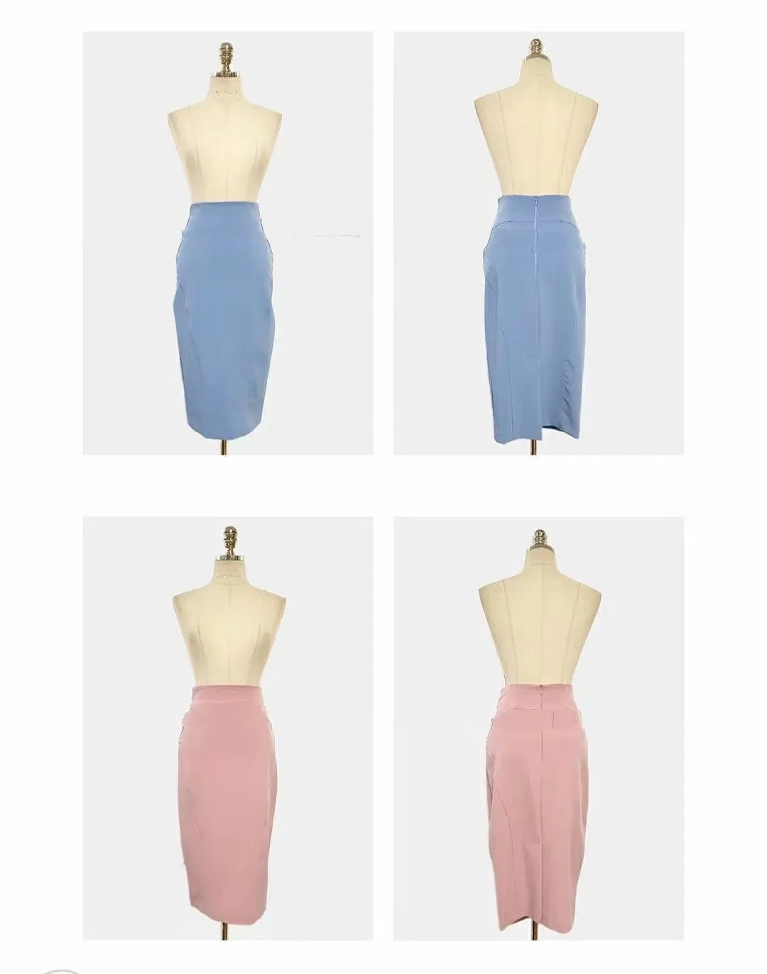 Basic High Waist Pencil Skirt