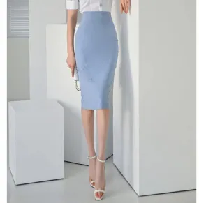 Basic High Waist Pencil Skirt