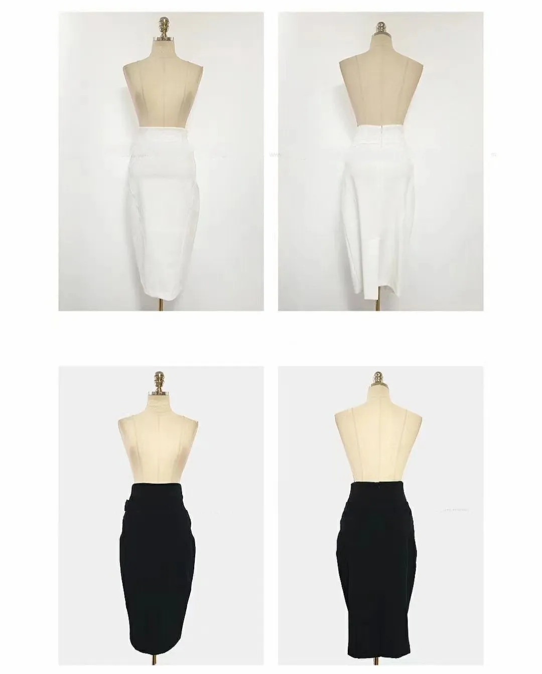 Basic High Waist Pencil Skirt