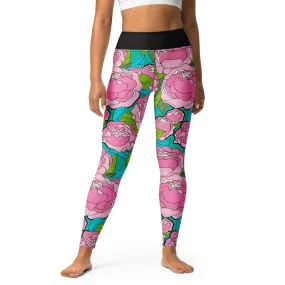 BE MY ONLY pink turquoise -2- Yoga Leggings