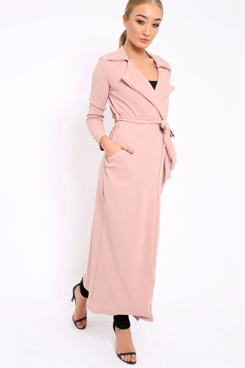 Beige Long Duster Jacket - Gigi