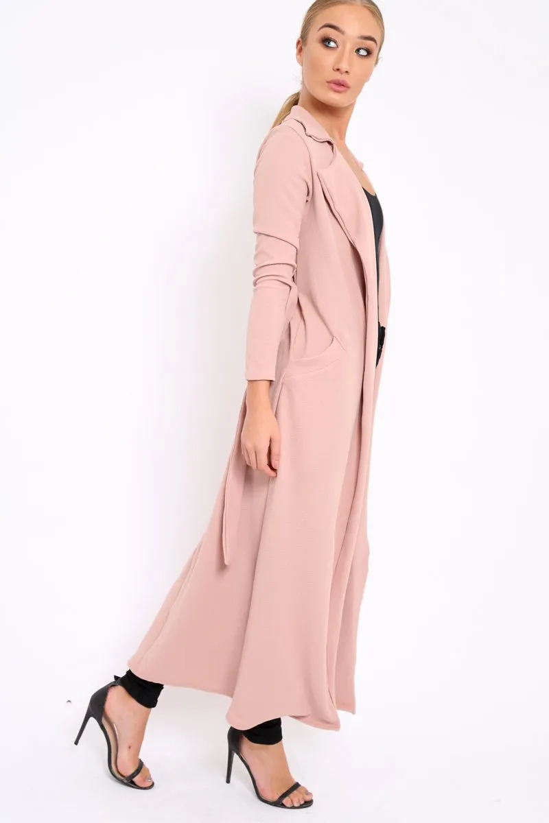 Beige Long Duster Jacket - Gigi