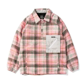 BETTER THAN CHECK ANORAK SHIRT PINK CHECK