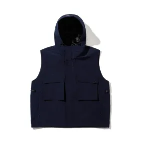 BIG POCKET HOODED VEST NAVY