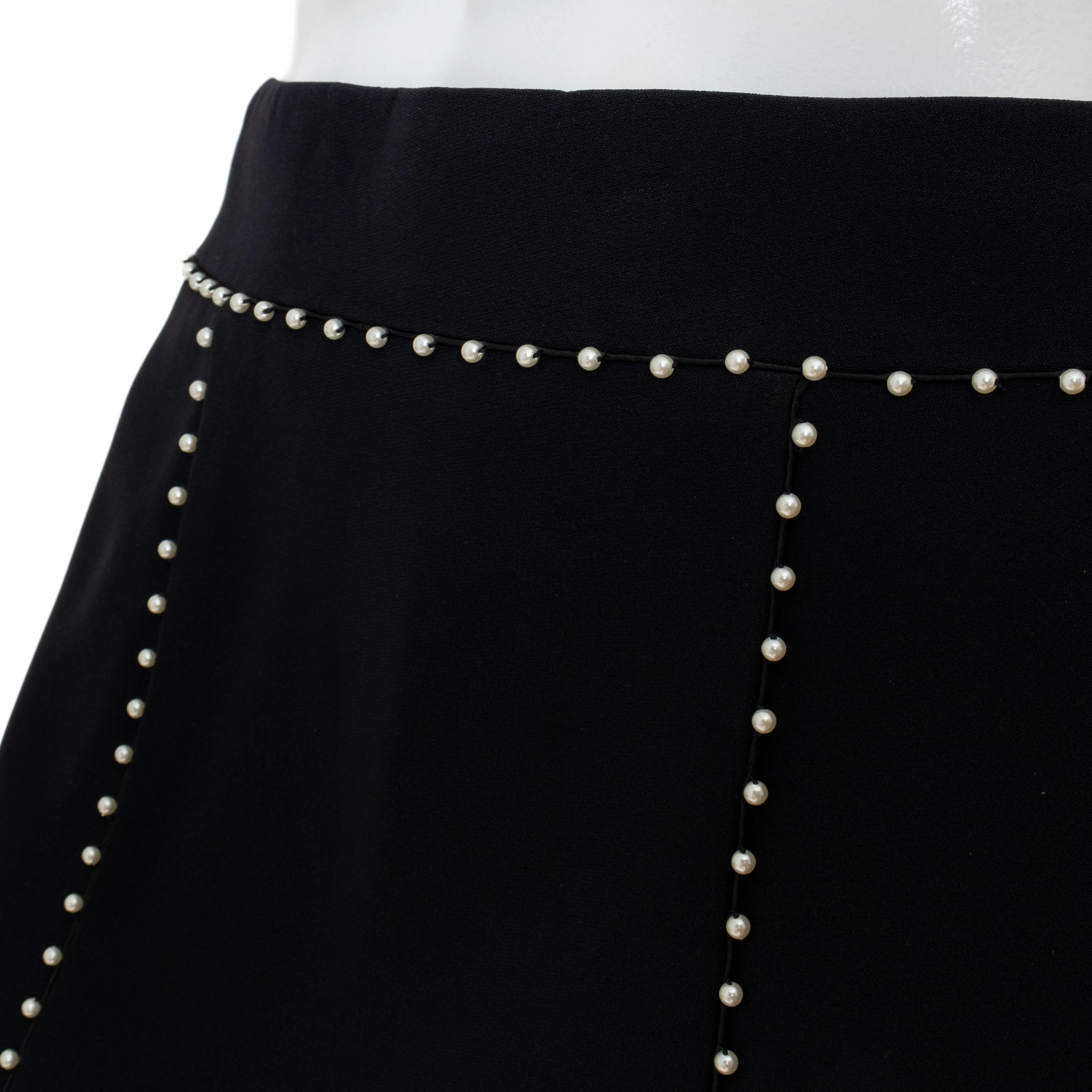 Black and Pearl Trim Skirt