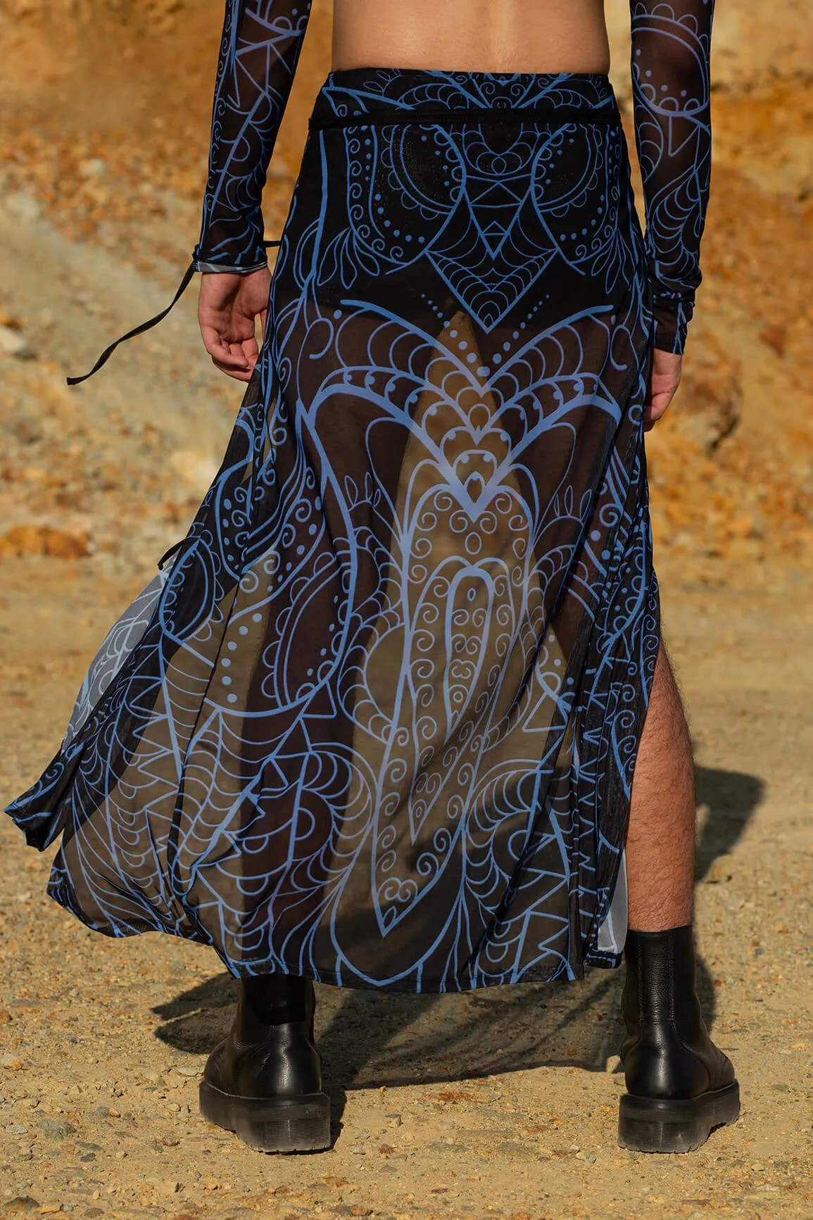 Blue Occult Male Maxi Sarong