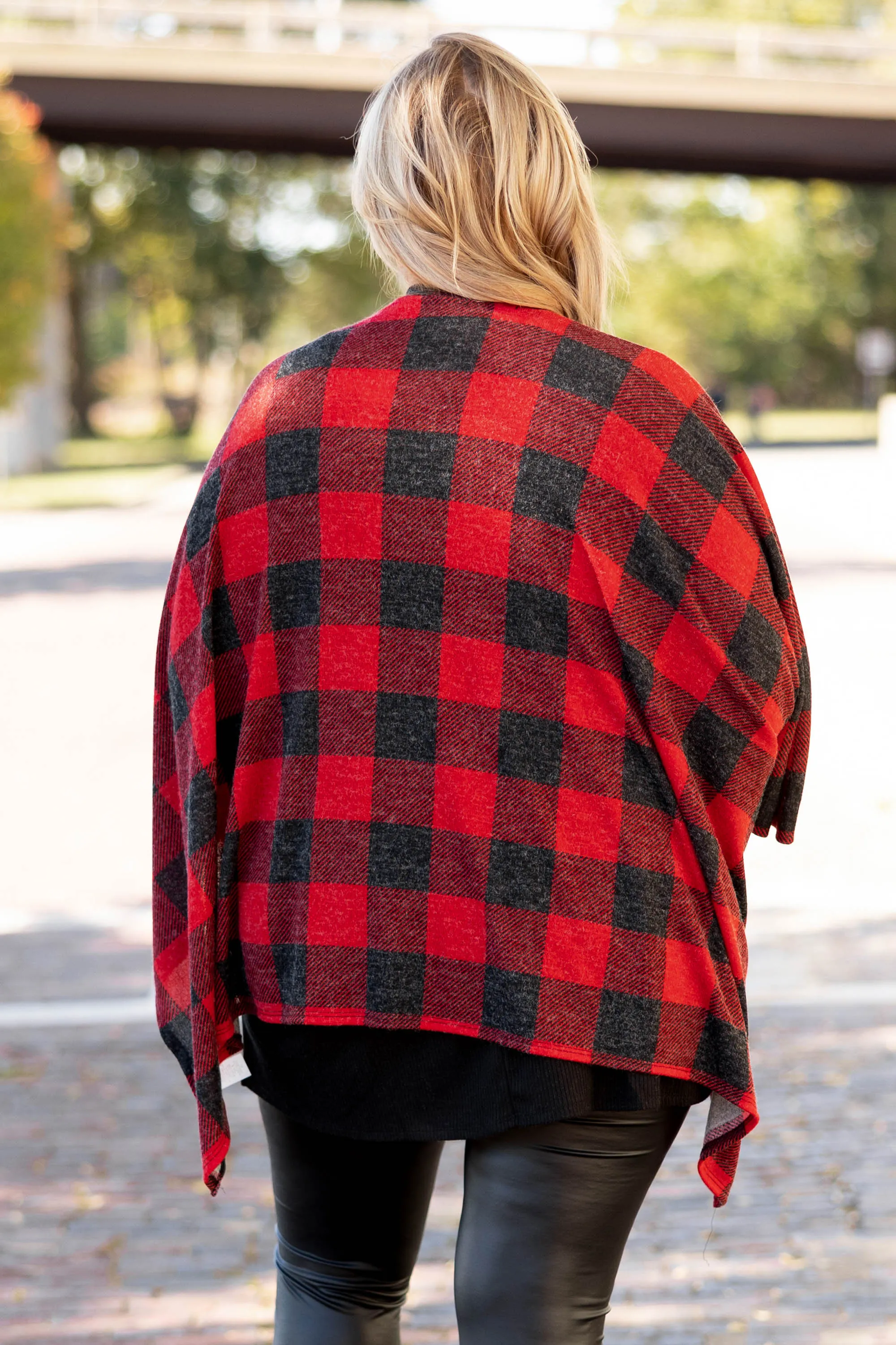 Boom Clap Cardigan, Red-Black