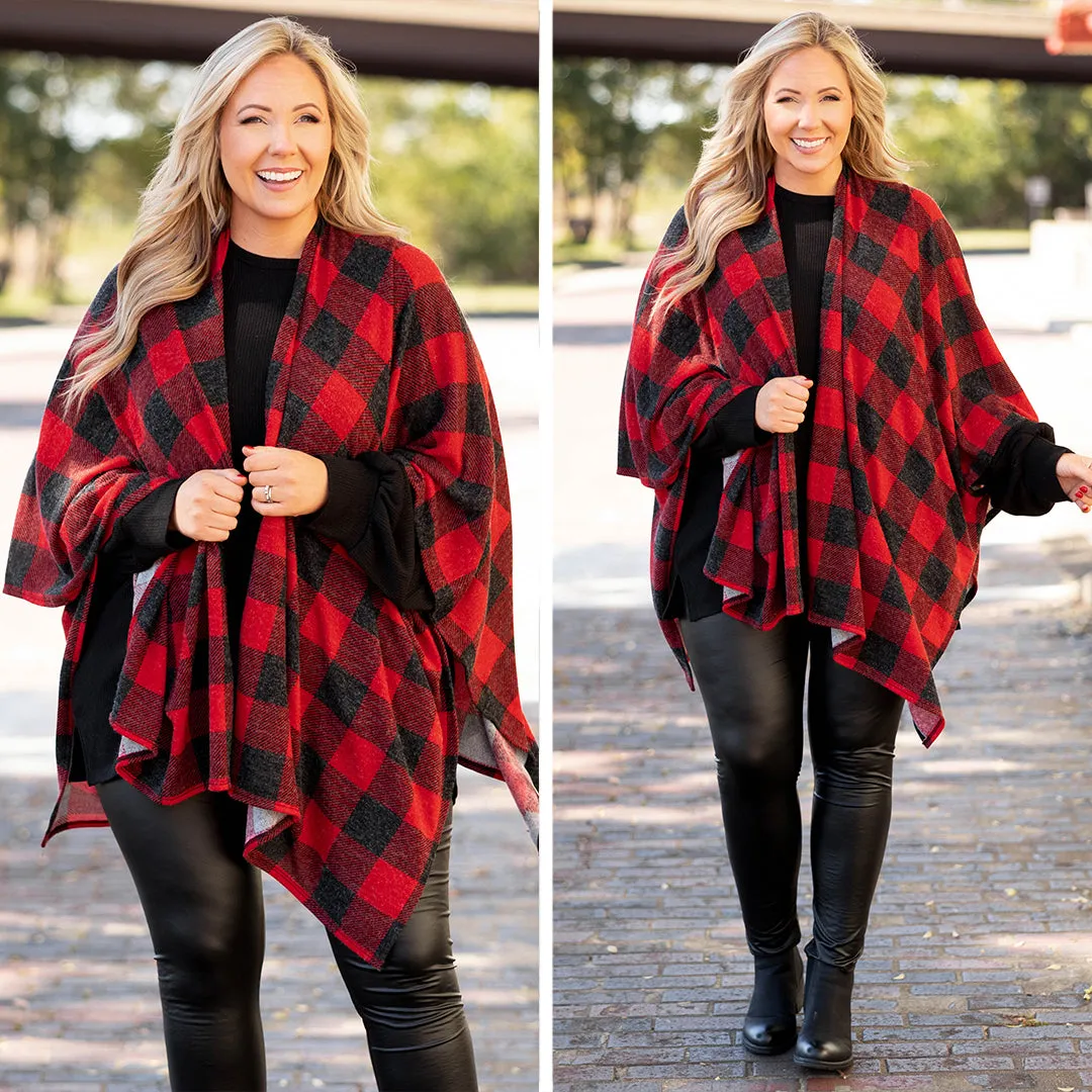 Boom Clap Cardigan, Red-Black