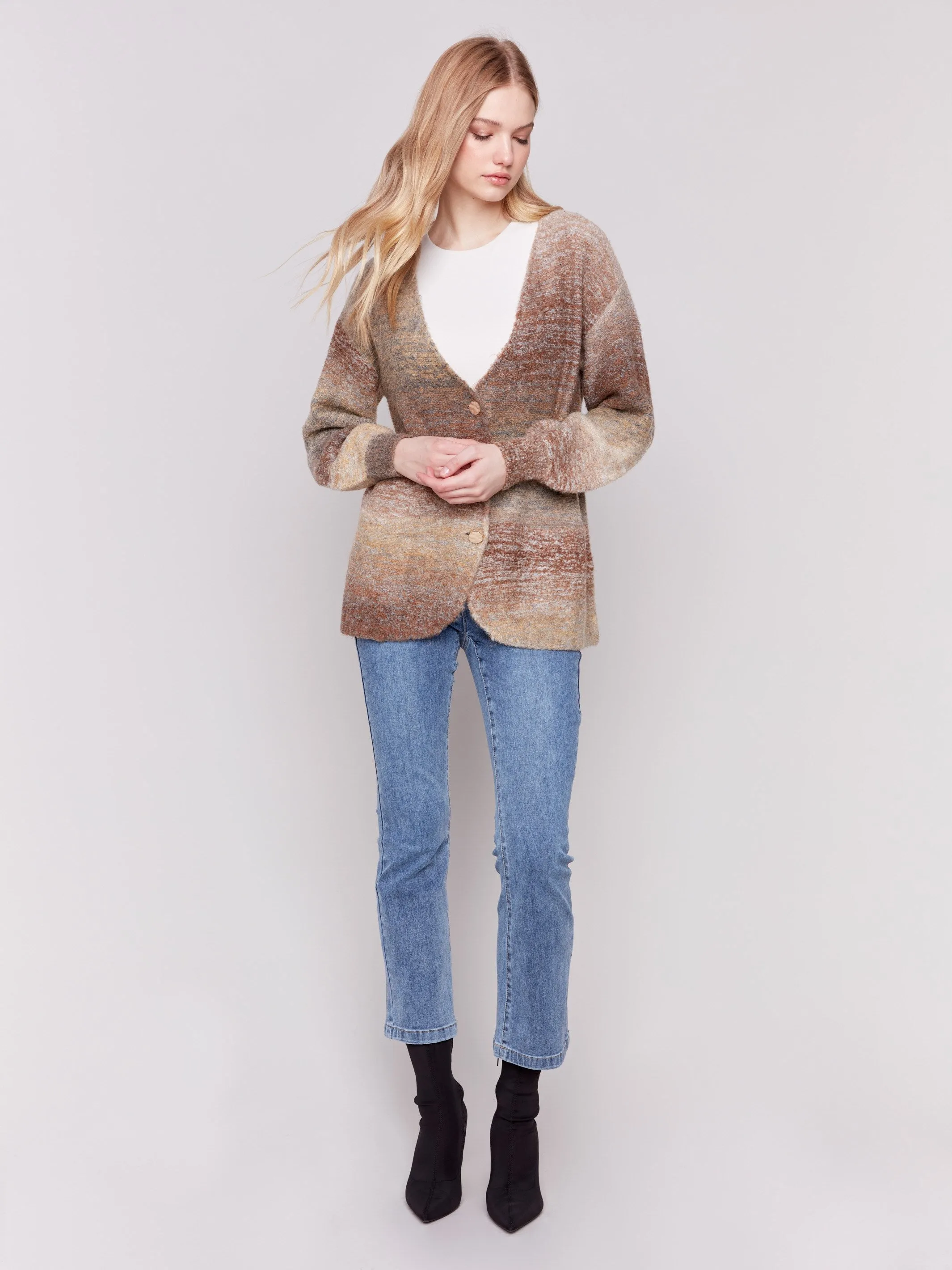 Boucle Knit Cardigan - Autumn