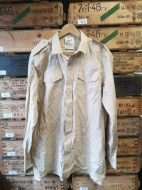 British Issue Dress Shirt  - Fawn Long sleeve Grade A