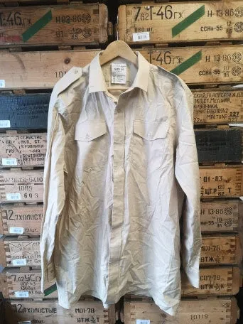 British Issue Dress Shirt  - Fawn Long sleeve Grade A