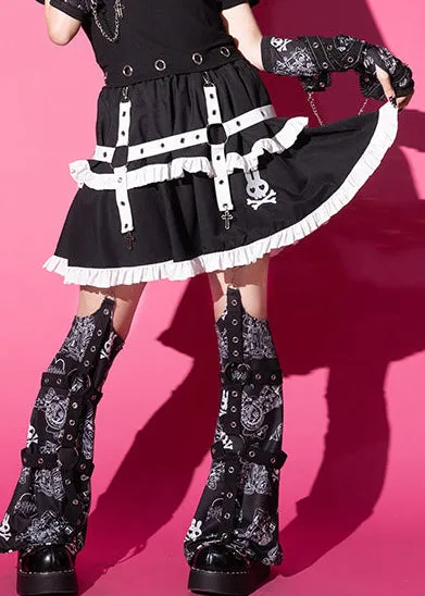 Bunny Dolls Punky Bunny Black White Lolita Skirt