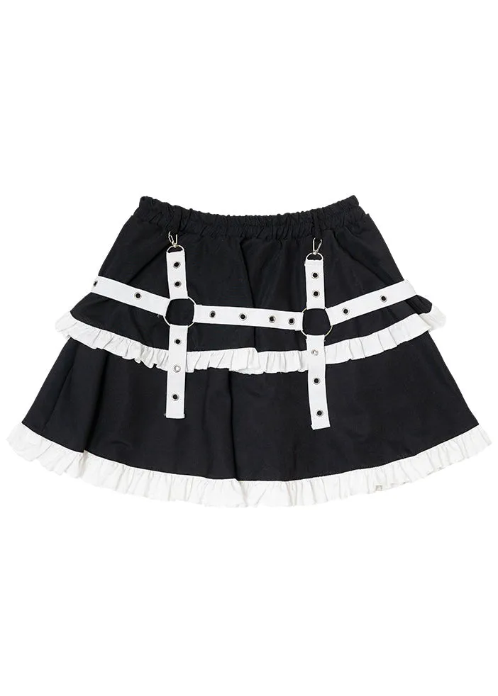 Bunny Dolls Punky Bunny Black White Lolita Skirt