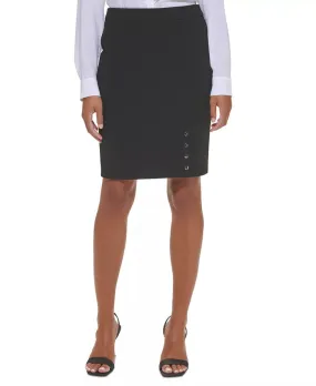 Calvin Klein Four-Button Knee-Length Pencil Skirt