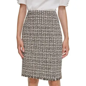 Calvin Klein Womens Petites Metallic Pencil Skirt