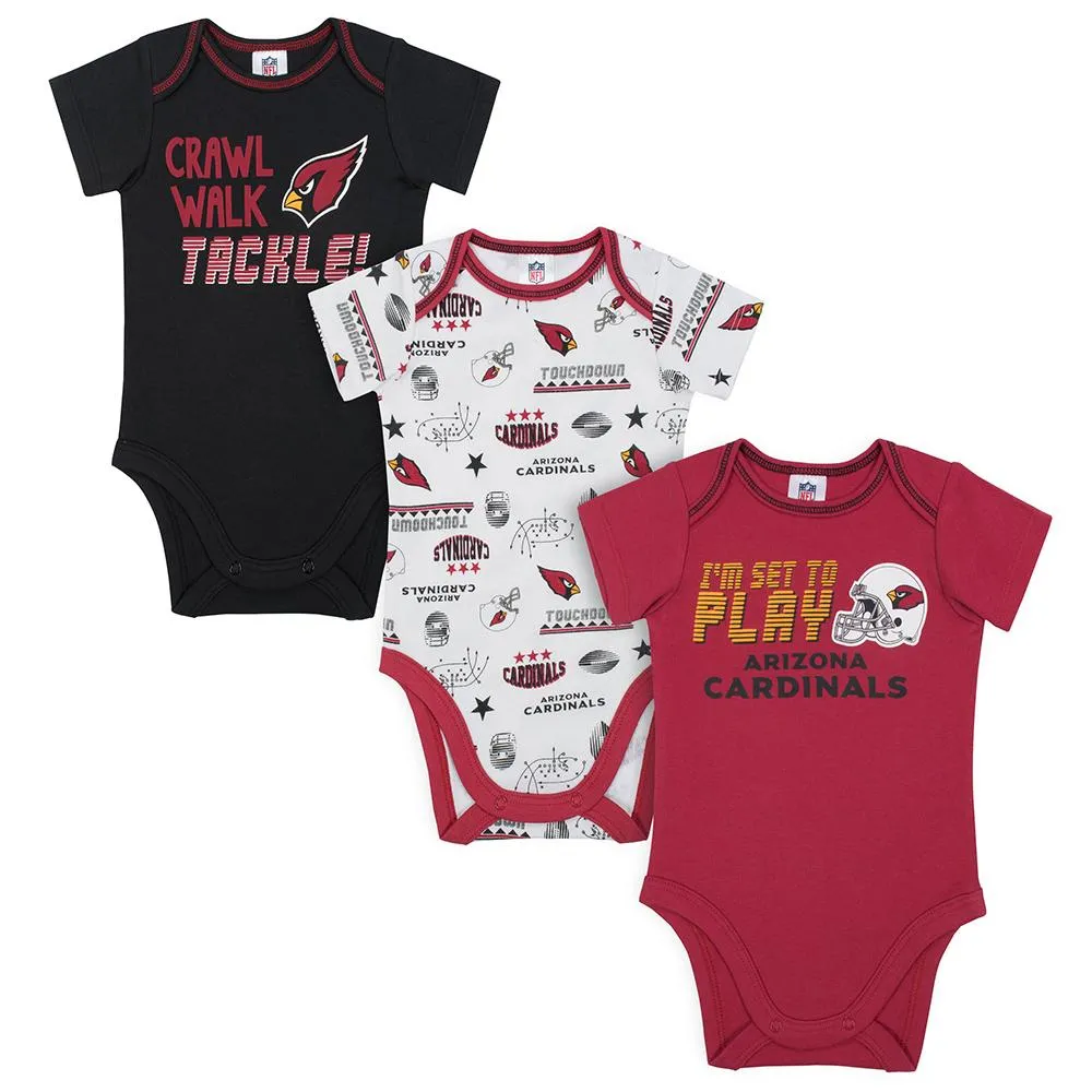 Cardinals Baby 3-Pack Short Sleeve Bodysuit