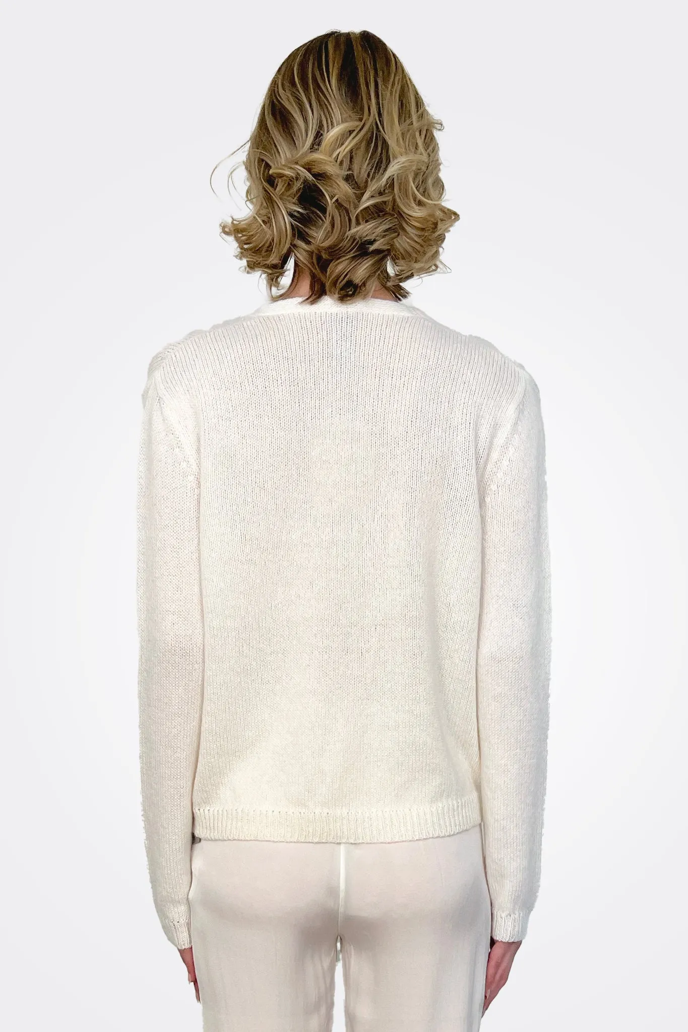 Cashmere Cardigan - White