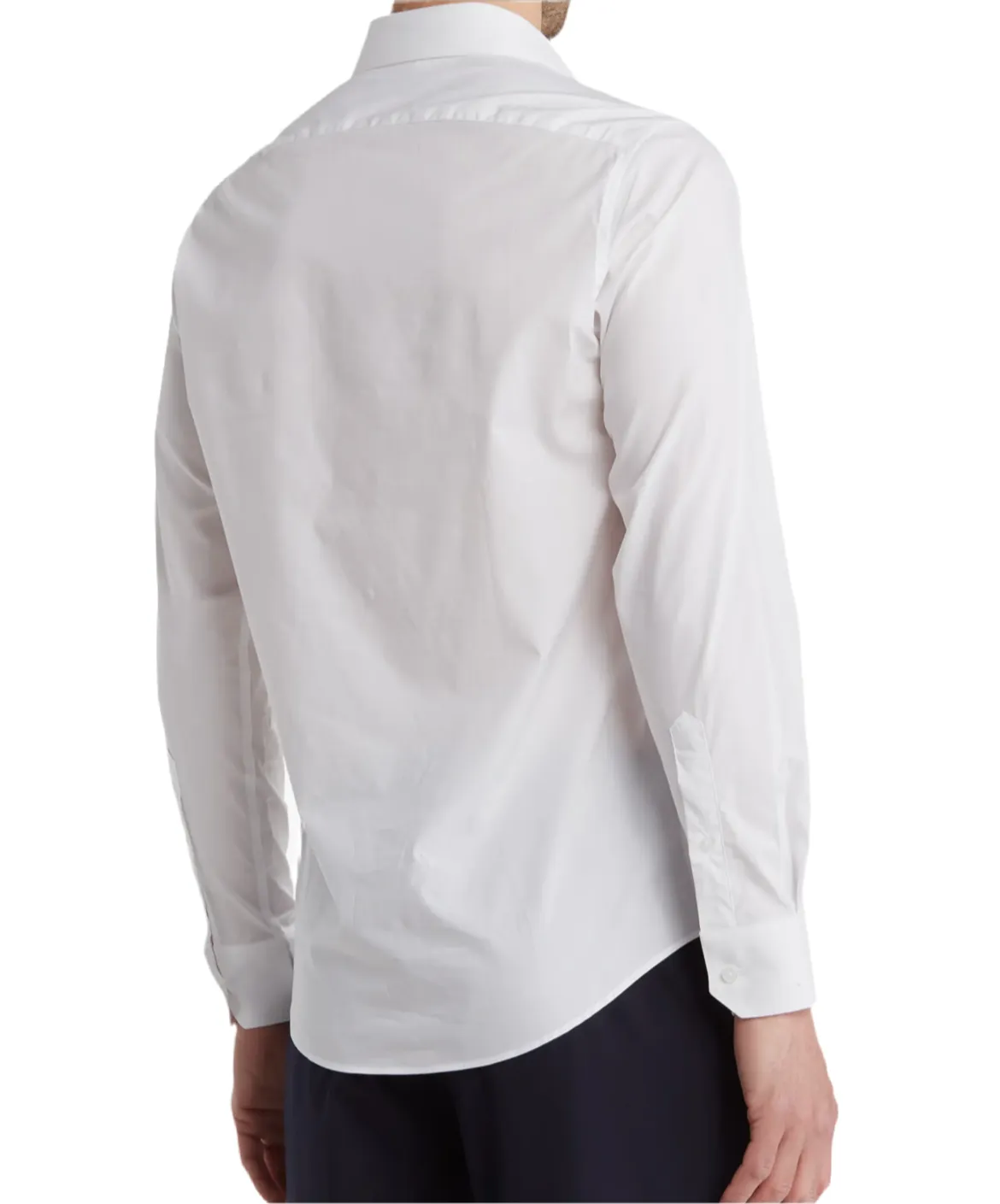 Cavalli Class by Roberto Cavalli Mens Comfort Fit White Dress Shirt