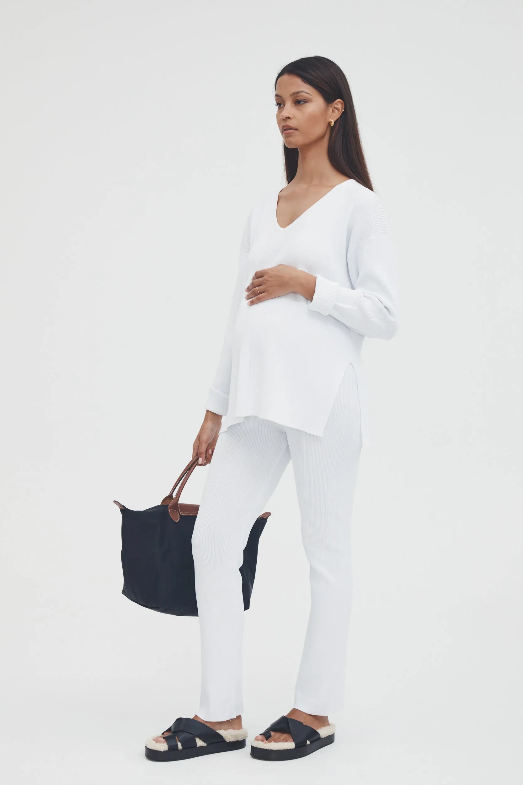 Celeste Knit Pant (White) - FINAL SALE