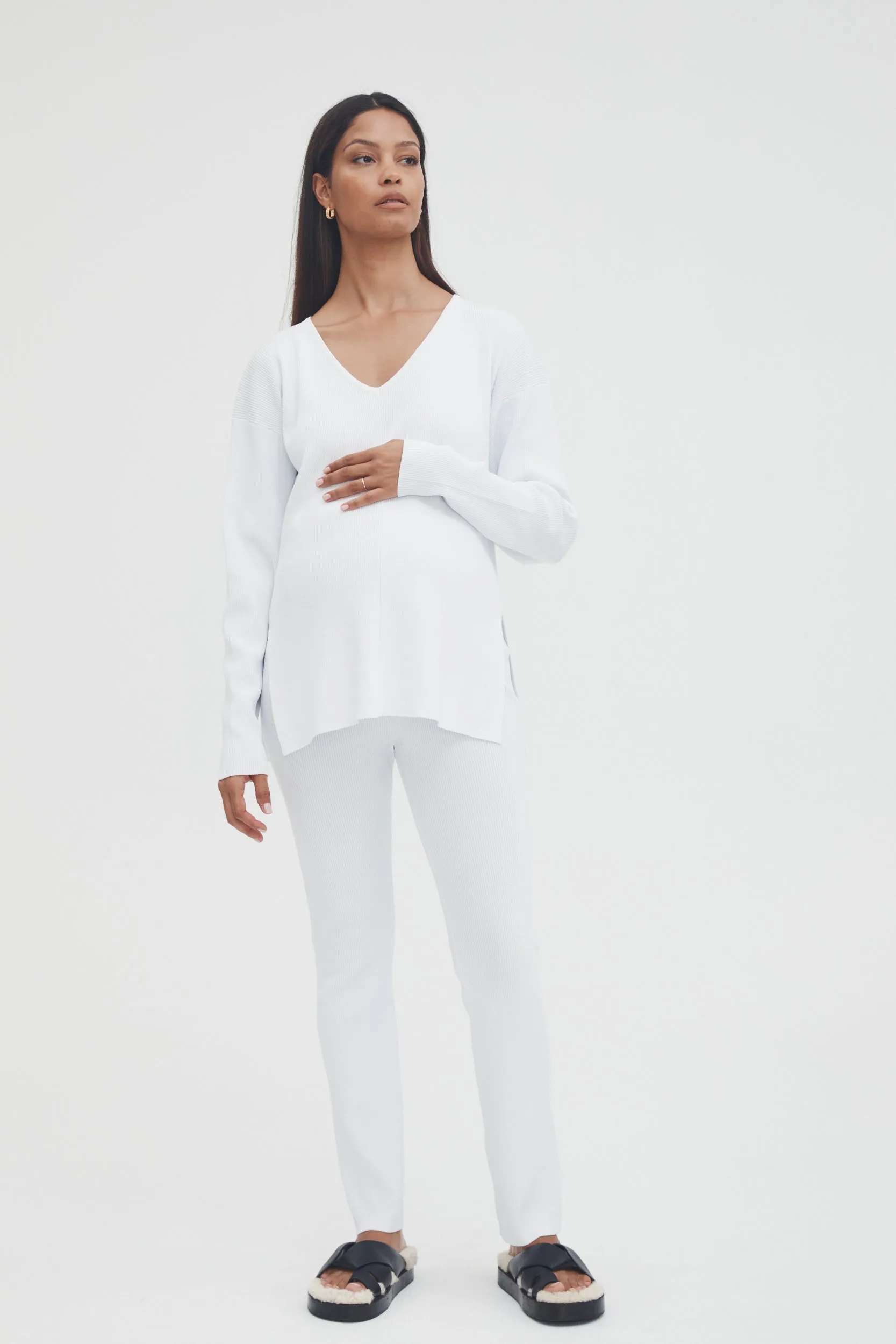 Celeste Knit Pant (White) - FINAL SALE