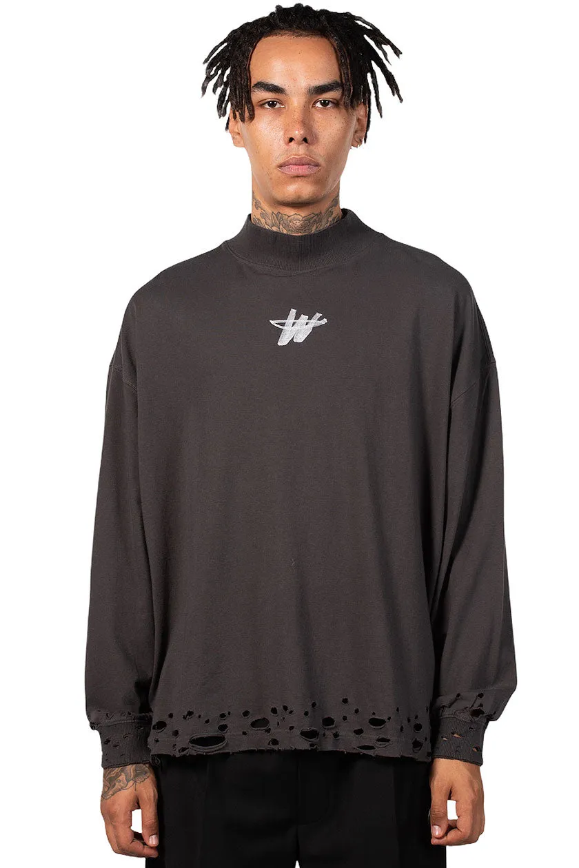 Charcoal High Neck WD Logo T-shirt