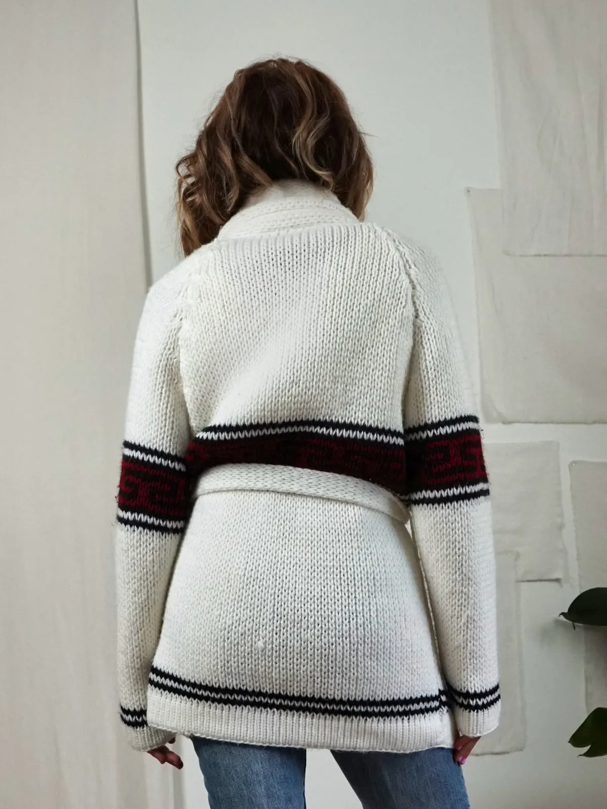 Chunky Southwestern Handknit Sweater Coat