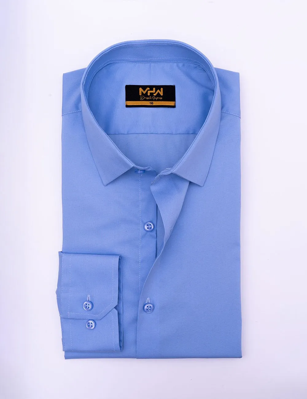 Classic Light Blue Dress Shirt for Men