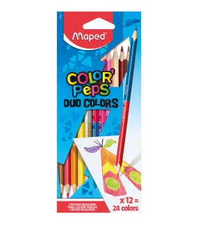 Color'Peps Duo Colored Pencils x 12 (24 Colors)