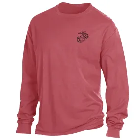 Comfort Colors EGA Crimson Red Long Sleeve Tee