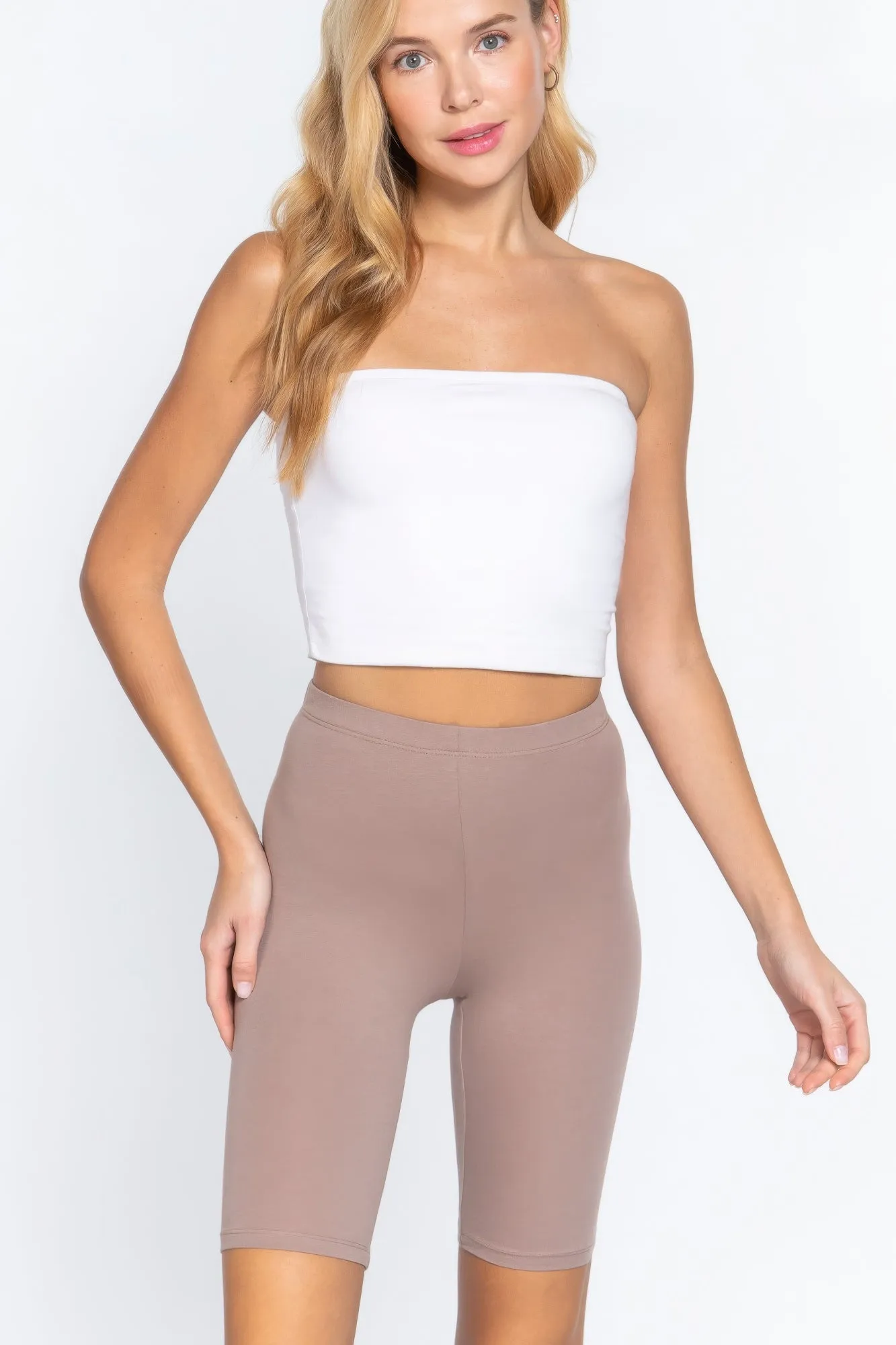 Cotton Jersey Short Leggings