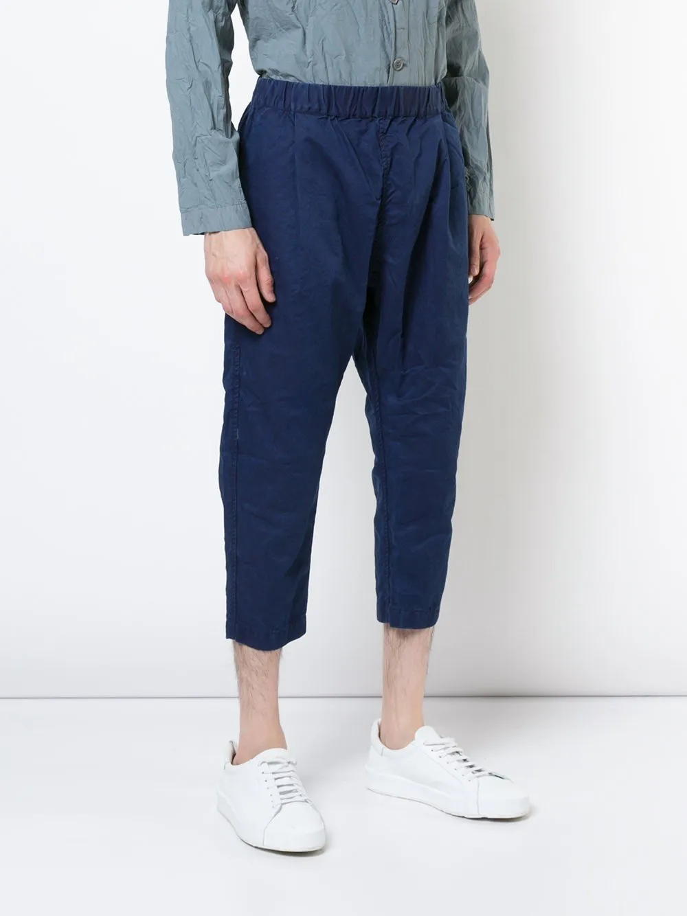 Cropped Crumpled Trousers