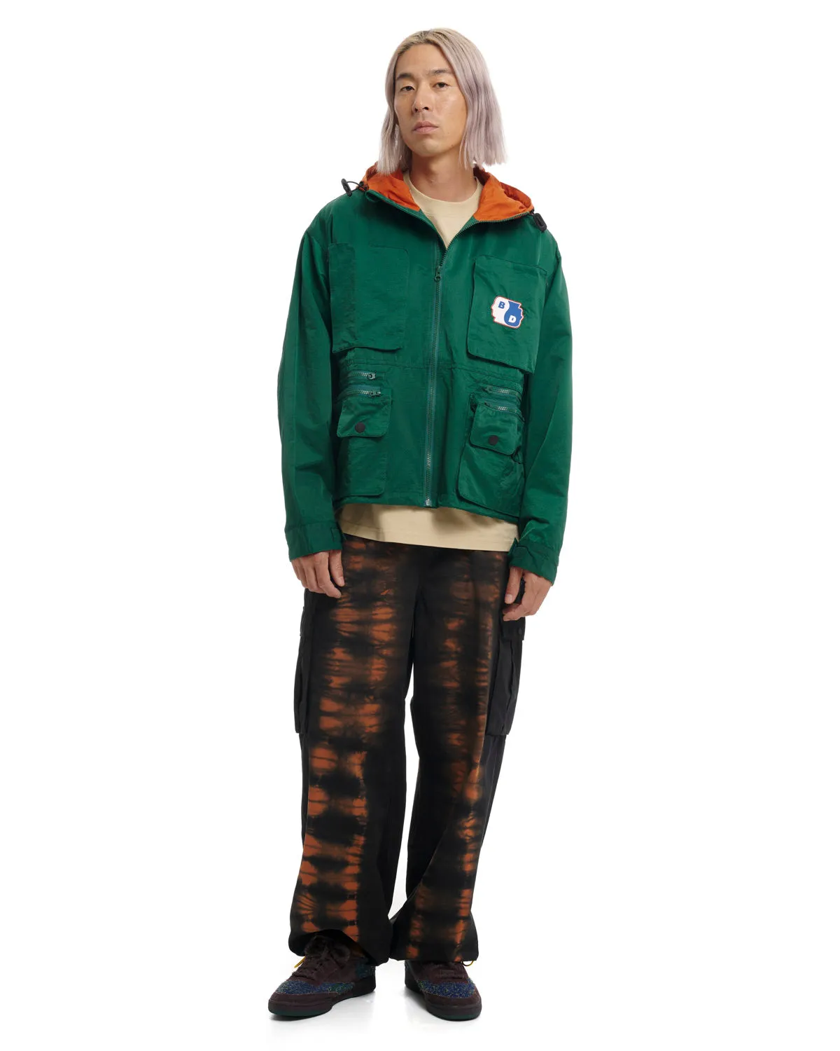 Cropped Hunting Jacket - Green/Terracotta